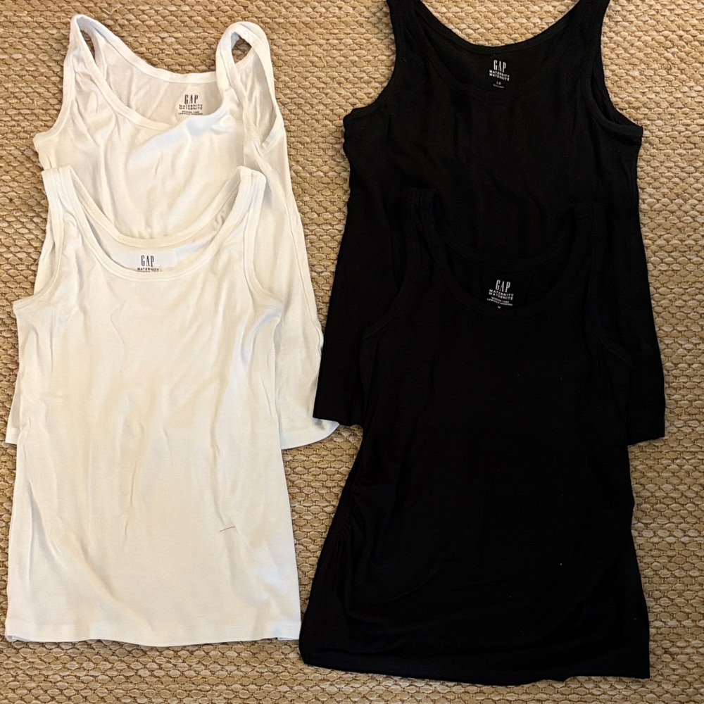 GAP maternity Women's Black and White Tank Tops size M/L